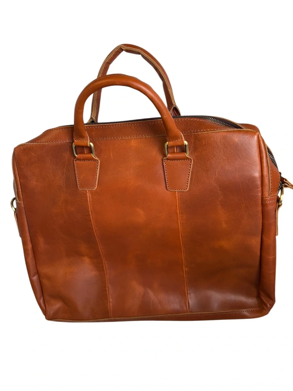Classic Leather Slim Travel/Laptop Bag 16.5” L x 3.75” W x 13.75”H